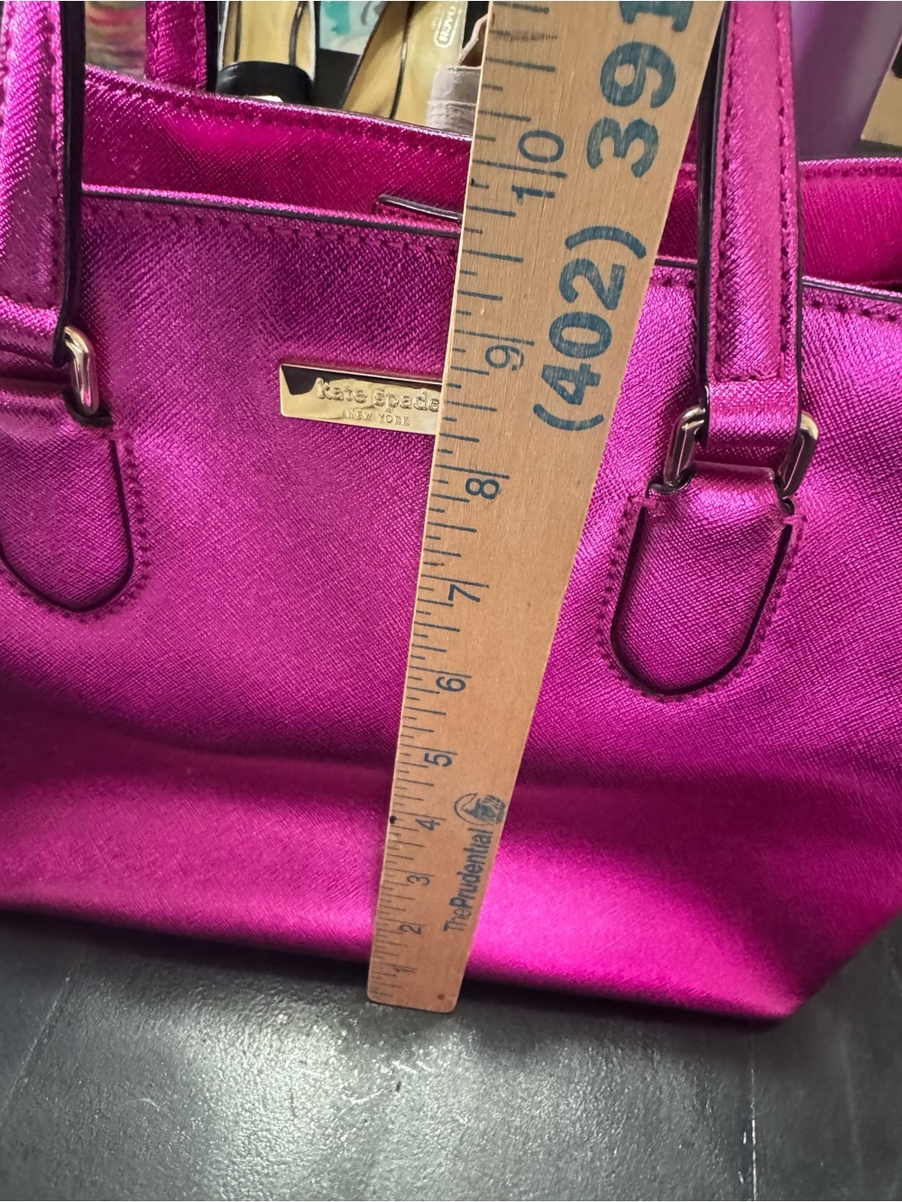 kate spade Metallic Fuchsia Satchel with Detachable Strap - Picture 10 of 11